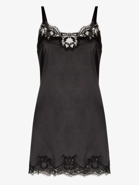 Black Lace Trim Nightdress