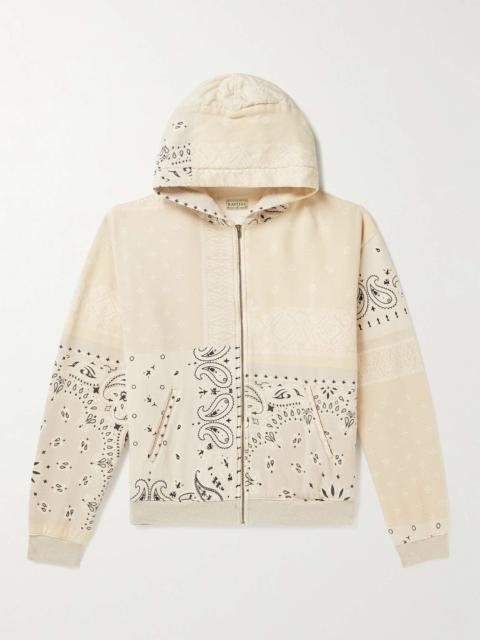 Kapital Shell-Trimmed Printed Cotton-Jersey Zip-Up Hoodie