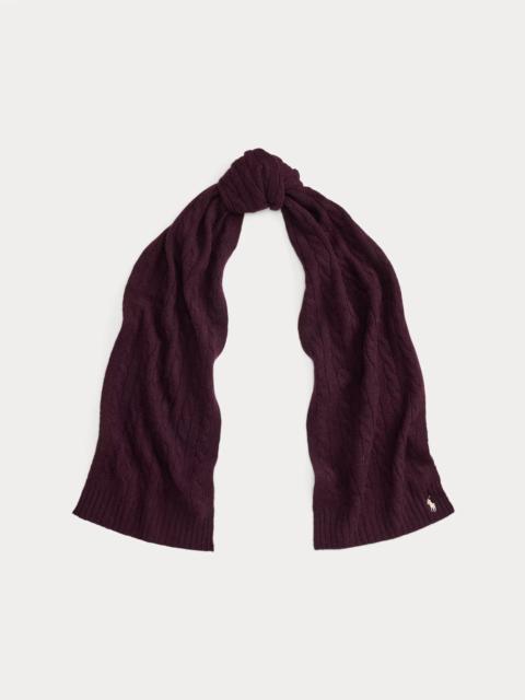 Polo Ralph Lauren Cable-Knit Wool-Cashmere Scarf