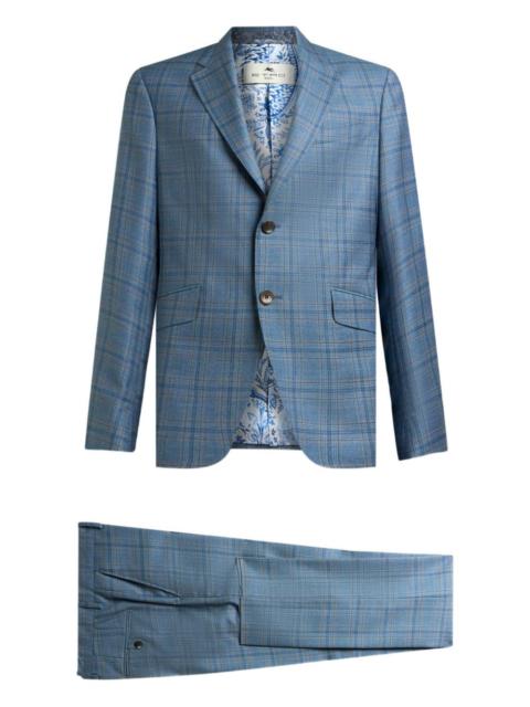Etro checked single-breasted wool suit