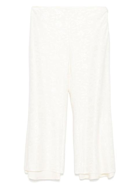 Jil Sander flower-jacquard trousers