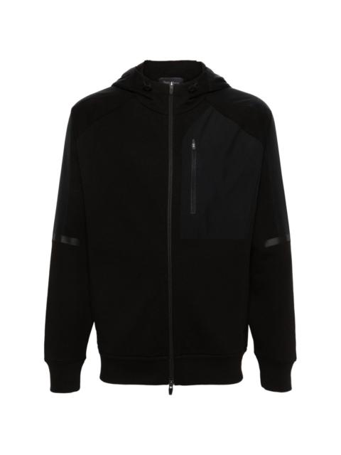 panelled-design zip-up hoodie