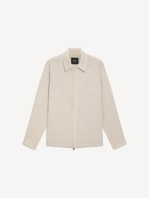 Theory Zip Overshirt in Motion Wool