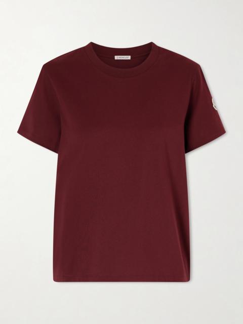 Moncler Logo-appliquéd Cotton-jersey T-shirt