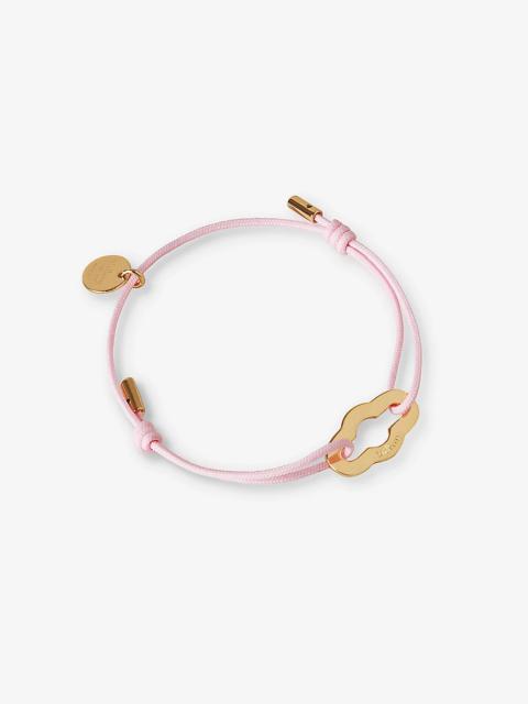 Mulberry Pimlico branded recycled-polyester and gold-plated brass bracelet