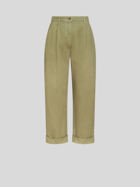 Etro CROPPED CHINO TROUSERS