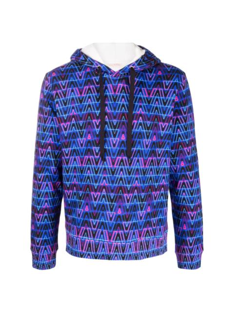 Optical Valentino print hoodie