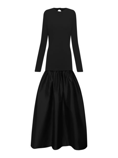 ANDRES OTALORA En tus Ojos Long-Sleeve Maxi Dress black