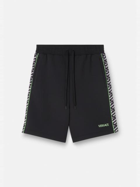 VERSACE La Greca Nylon Gym Shorts