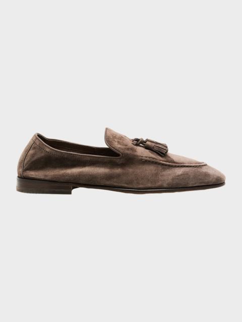 Brunello Cucinelli Men's Suede Tassel Loafers