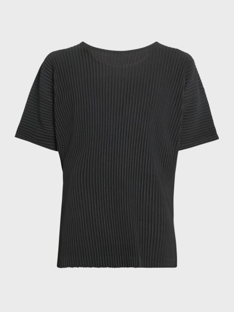 ISSEY MIYAKE Men's Basics Short-Sleeve Pleated Shirt