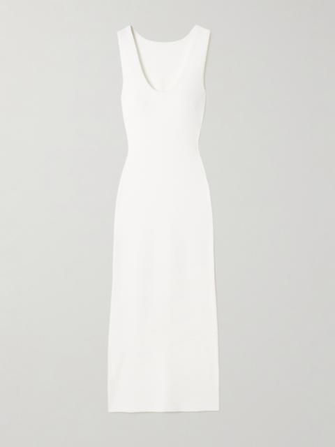 SIR. Chiara Cotton-blend Bouclé Maxi Dress
