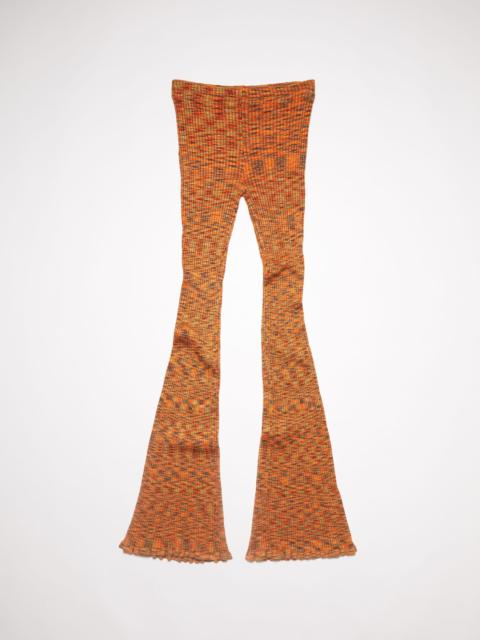 Acne Studios Ribbed flared trousers - Orange/multi