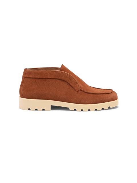 Santoni Women's orange suede desert boot