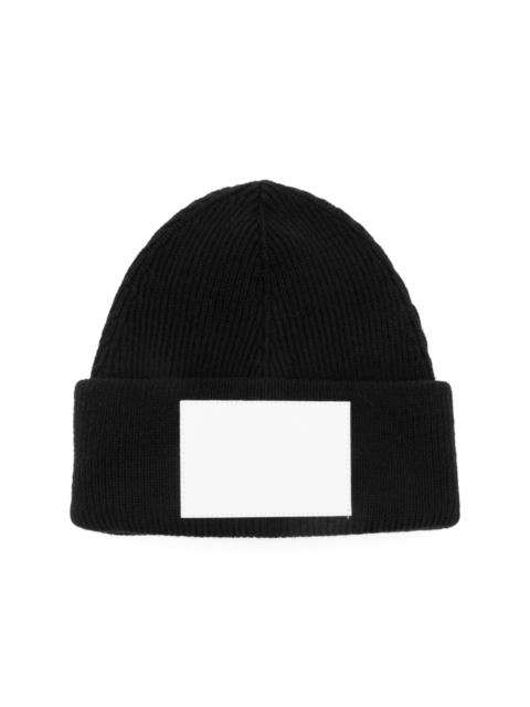 MM6 Maison Margiela numbers-motif knitted beanie