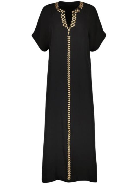 Yves Salomon embroidered silk dress