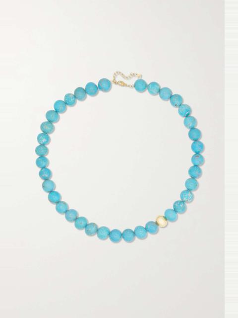 MATEO 14-karat gold turquoise necklace