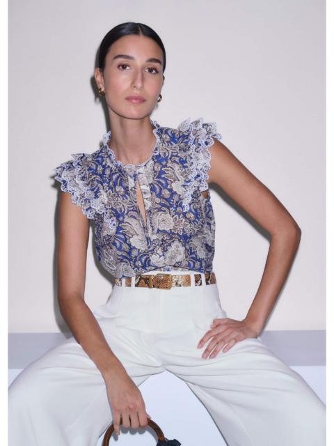 ME+EM Ruffle Straight Blouse