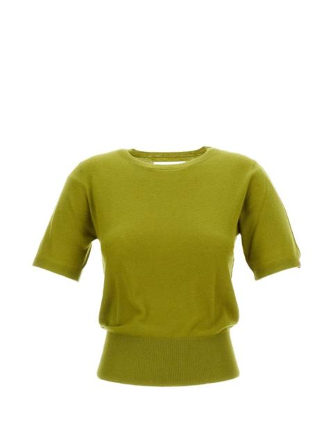 extreme cashmere Noor fine-knit short-sleeve sweater