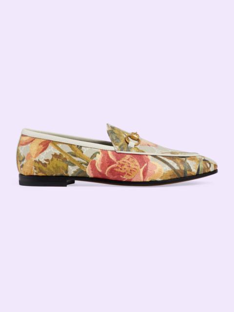 GUCCI Women's Gucci Jordaan GG Flora loafer