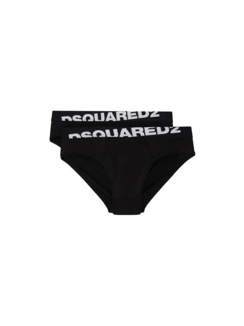 DSQUARED2 Two-Pack Black Briefs