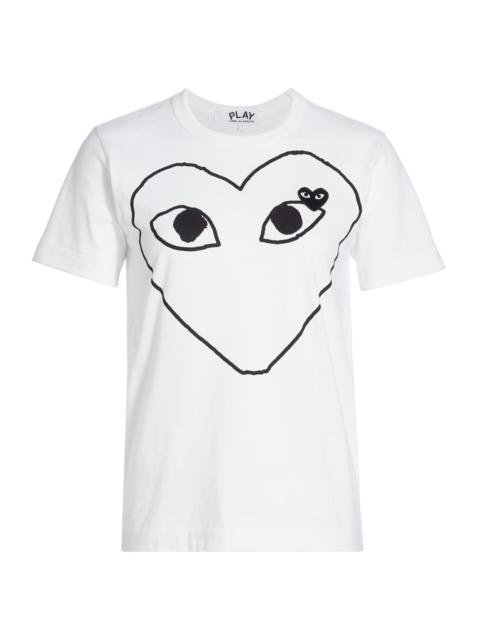 Comme des Garçons PLAY Women's Eye Heart Cotton T-Shirt - White