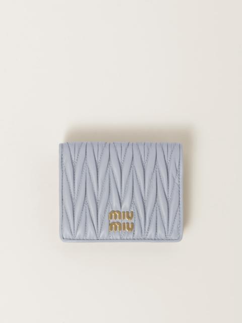 Miu Miu Small matelassé nappa leather wallet