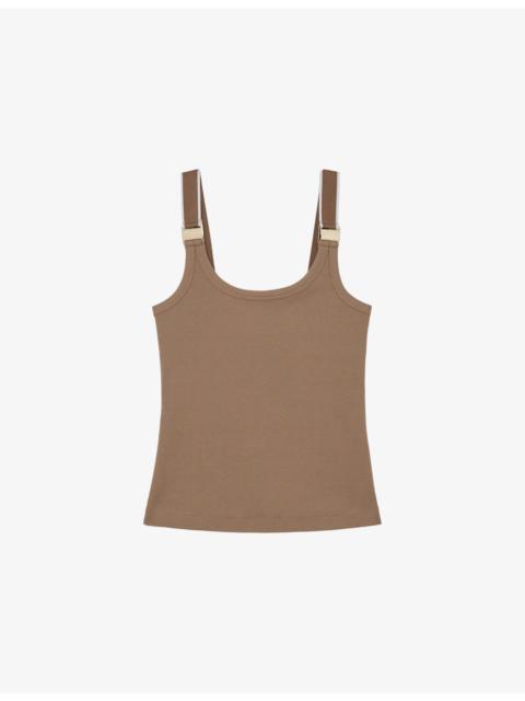REISS Vinnie Hardware-Embellished Stretch-Cotton Vest