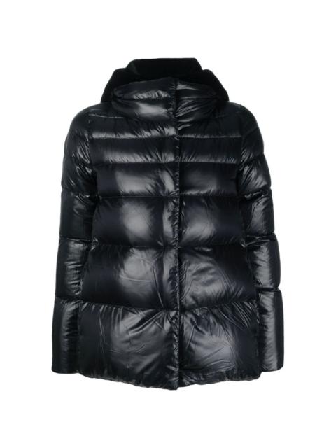 quilted hooded puffer jacket