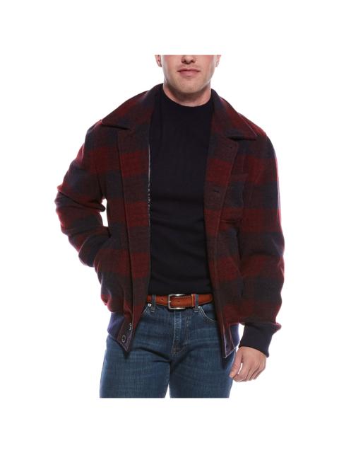 Brunello Cucinelli Wool Jacket "Bordeaux / Blue" BRUN2254