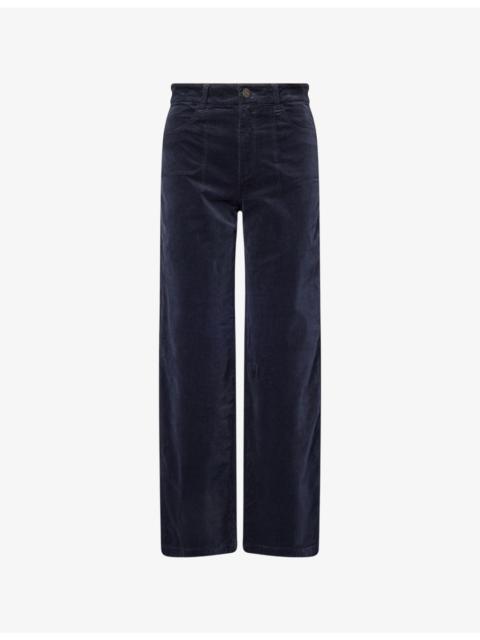 PAIGE Anessa Corduroy Stretch-Cotton Blend Trousers