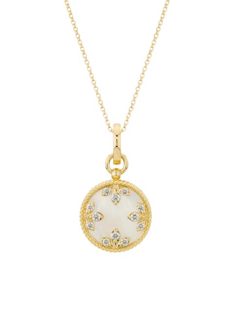 ROBERTO COIN Women's Venetian Medallion 18K Yellow Gold, Mother-Of-Pearl & 0.29 TCW Diamond Pendant Necklace - Ye