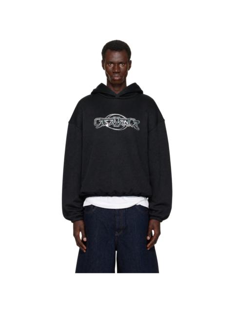 CASABLANCA Black Oversized Panelled Hoodie