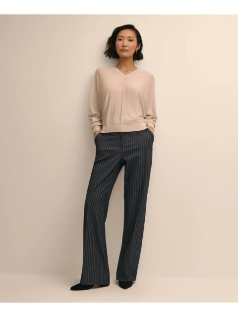 Brooks Brothers Pinstripe Flare Trouser