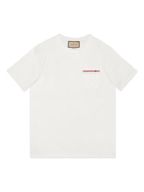 GUCCI Gucci SS22 Cotton T-shirt with embroidery 'White' 673710-XJDVI-9088