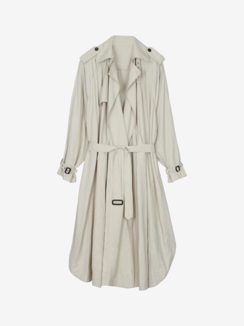 The Frankie Shop Elsdon Fluid Long Trench - Light Beige