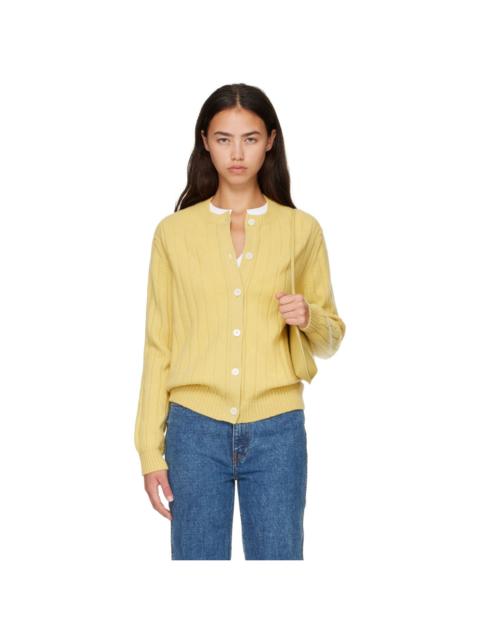 &DAUGHTER Yellow Rooney Rib Cardigan