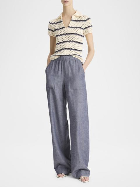 Vince Mid-Rise Casual Pull-On Pants