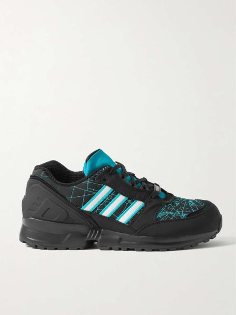 adidas EQT Cushion 91 Runners High Suede-Trimmed Mesh Sneakers