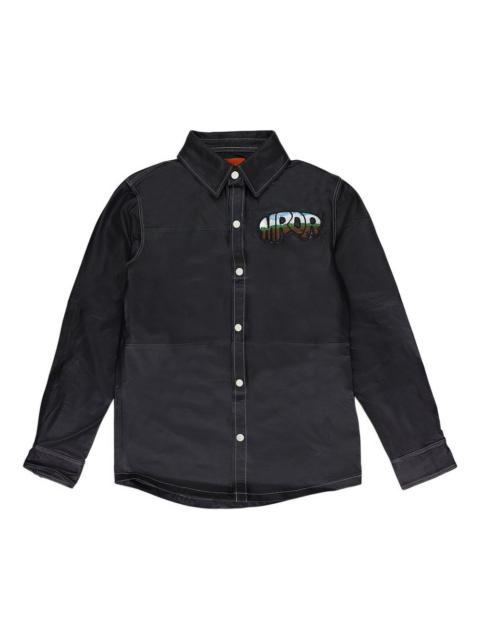 WHO DECIDES WAR leather shirt