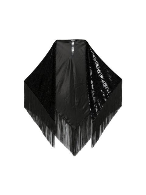 GIORGIO ARMANI fringe-detail shawl