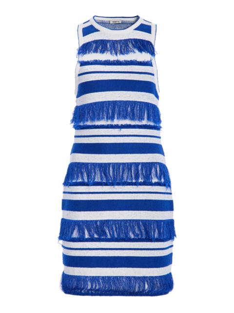SIMKHAI Elly Textured Knit Mini Dress blue