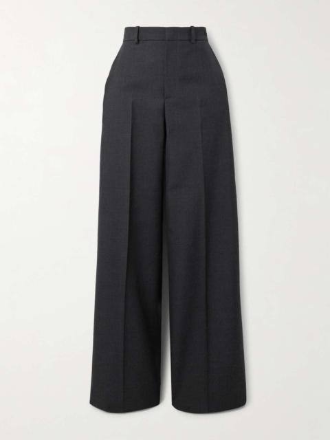 GUCCI Pleated wide-leg wool trousers