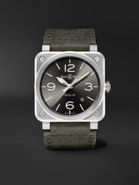 Bell & Ross BR 03-92 Grey Lum Automatic Stainless Steel Watch, Ref. BR0392-GC3-ST/SCA