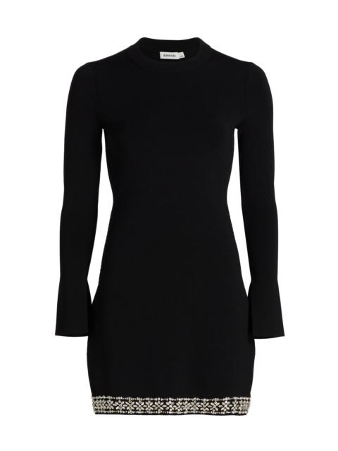 SIMKHAI Women's Farley Embellished Minidress - Black