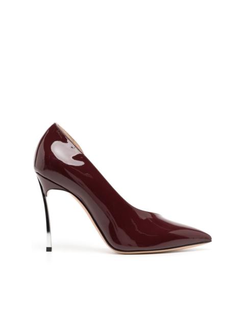 CASADEI pointed-toe high-shine finish pumps