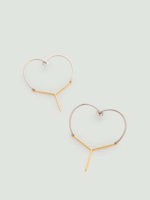 Y/Project Mini Y Heart Earrings