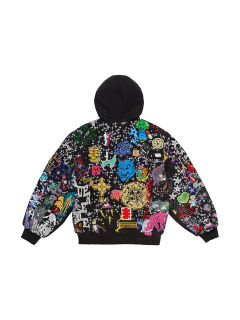 Supreme Supreme AOI Embroidered Hooded Work Jacket Black