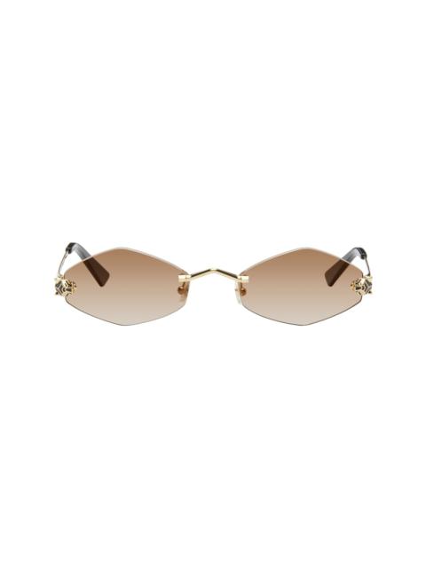 Cartier Gold 'Panthère de Cartier' Sunglasses