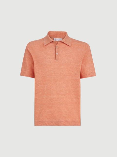 Brunello Cucinelli Linen and cotton knit polo